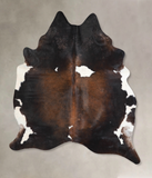 Chocolate and White Cowhide Rug #A31783
