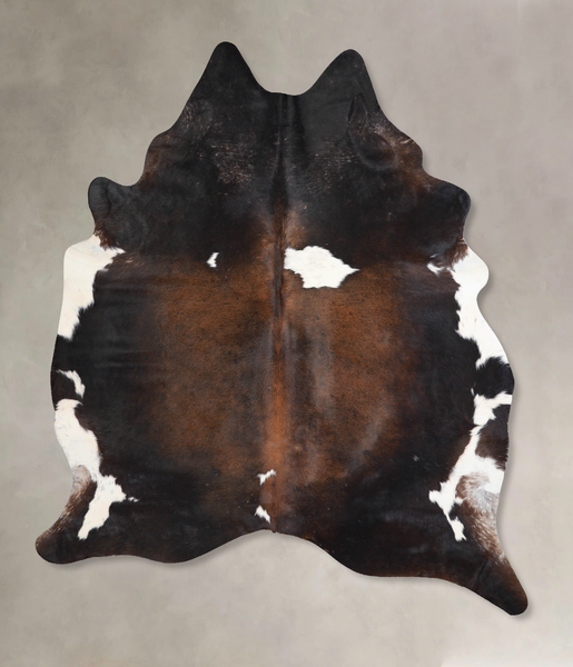 Chocolate and White Cowhide Rug #A31783