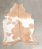 Beige and White Cowhide Rug #A31784