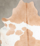Beige and White Cowhide Rug #A31784