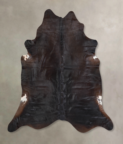 Solid Black Cowhide Rug #A31821