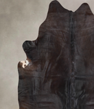 Solid Black Cowhide Rug #A31821