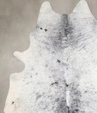 Salt and Pepper Black Cowhide Rug #A31828