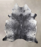 Salt and Pepper Black Cowhide Rug #A31844