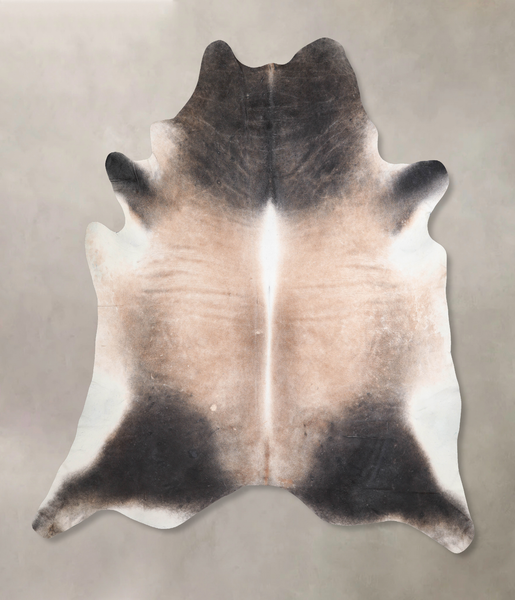Grey with Beige Cowhide Rug #A31847