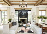 Grey with Beige Cowhide Rug #A31847