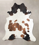 Chocolate and White Cowhide Rug #A31852
