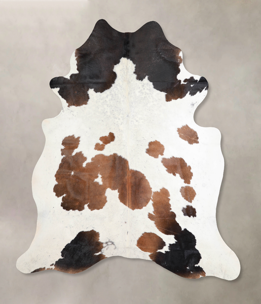 Chocolate and White Cowhide Rug #A31852