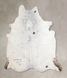 Salt and Pepper Black Cowhide Rug #A31861