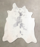 Grey With White Cowhide Rug #A31882