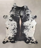 Salt and Pepper Black Cowhide Rug #A31907