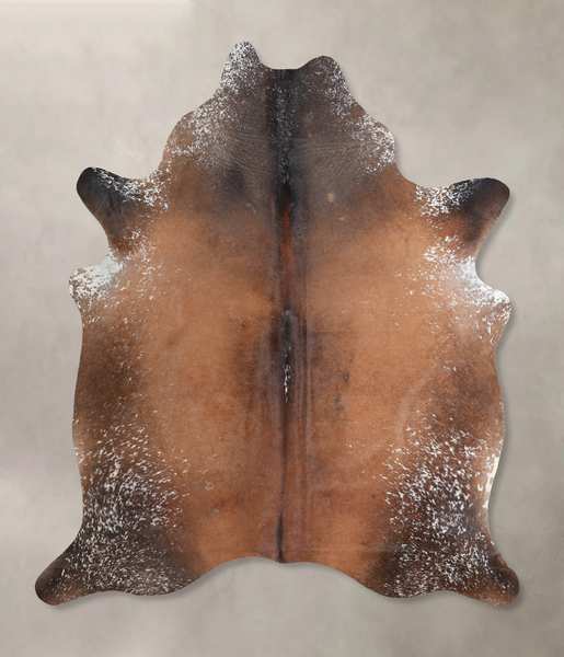 Salt and Pepper Brown Cowhide Rug #A31916