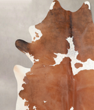 Brown and White Cowhide Rug #A31918