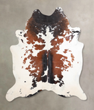 Chocolate and White Cowhide Rug #A31931