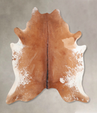 Brown and White Regular Cowhide Rug #A31934