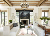 Grey with Beige Cowhide Rug #A31957