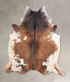 Chocolate and White Cowhide Rug #A31958
