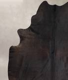Solid Black Cowhide Rug #A31990
