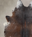 Salt and Pepper Brown Cowhide Rug #A32036