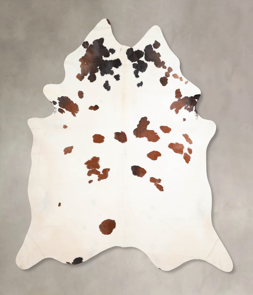 Chocolate and White Cowhide Rug #A32049