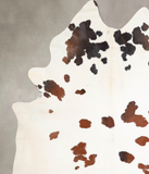 Chocolate and White Cowhide Rug #A32049