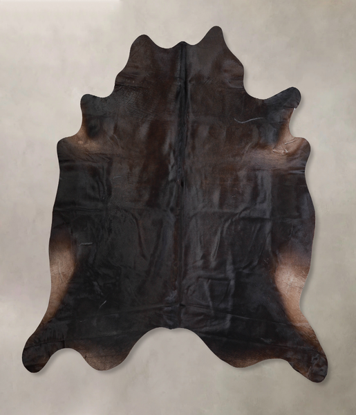 Solid Black Cowhide Rug #A32068