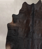 Solid Black Cowhide Rug #A32068