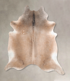 Grey with Beige Cowhide Rug #A32075
