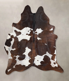 Chocolate and White Cowhide Rug #A32091