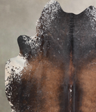 Salt and Pepper Brown Cowhide Rug #A32096