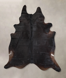 Solid Black Cowhide Rug #A32106