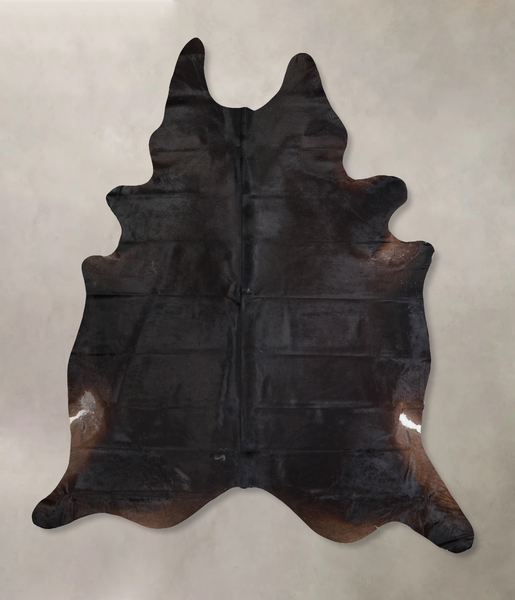 Solid Black Cowhide Rug #A32106