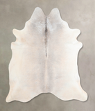 Grey with Beige Cowhide Rug #A32129