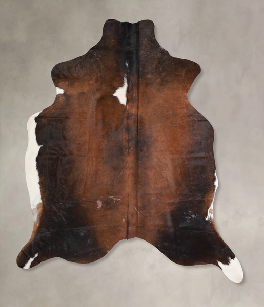 Chocolate and White Cowhide Rug #A32132