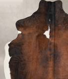 Chocolate and White Cowhide Rug #A32132