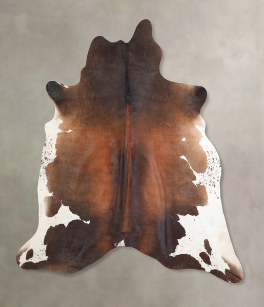 Chocolate and White Cowhide Rug #A32156