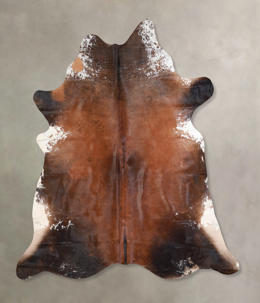 Salt and Pepper Brown Cowhide Rug #A32173