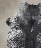 Salt and Pepper Black Cowhide Rug #A32176
