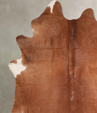 Solid Brown Cowhide Rug #A32195
