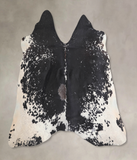Salt and Pepper Black Cowhide Rug #A32201