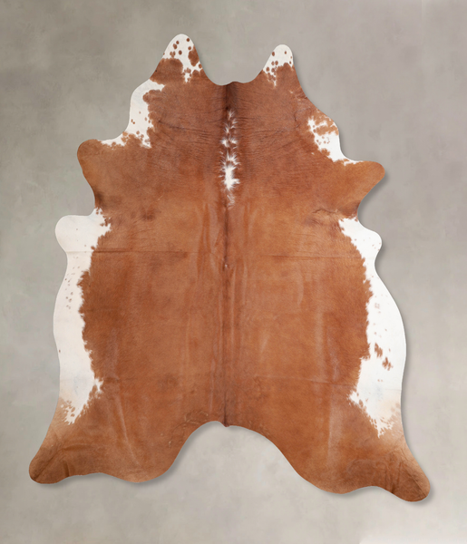 Brown and White Regular Cowhide Rug #A32217