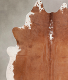 Brown and White Regular Cowhide Rug #A32217