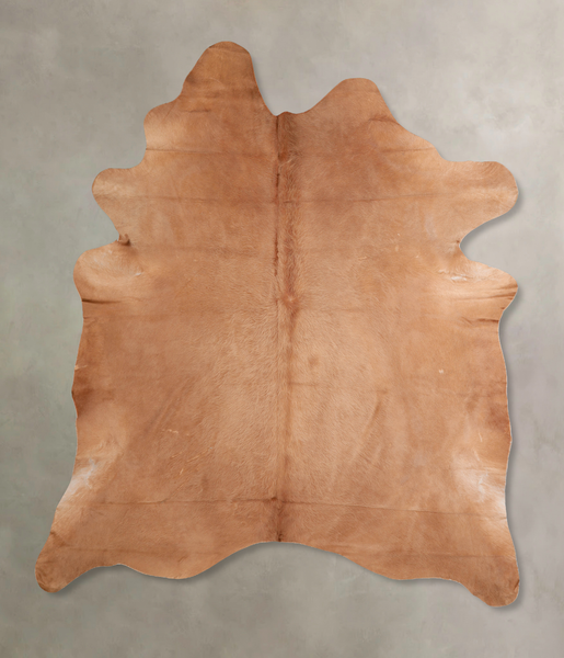 Solid Brown Cowhide Rug #A32223