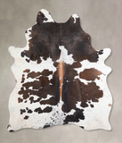 Chocolate and White Cowhide Rug #A32241
