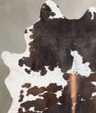 Chocolate and White Cowhide Rug #A32241