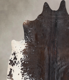 Salt and Pepper Black Cowhide Rug #A32253