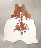 Brown and White Cowhide Rug #A32308