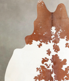Brown and White Cowhide Rug #A32308