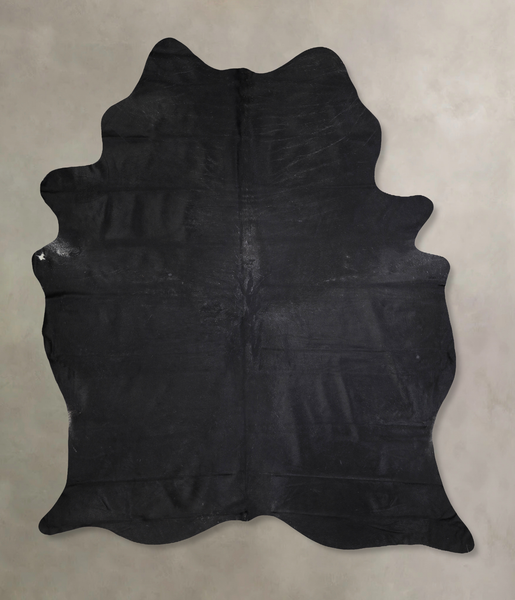 Solid Black Cowhide Rug #A32312