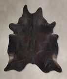 Solid Black Cowhide Rug #A32317